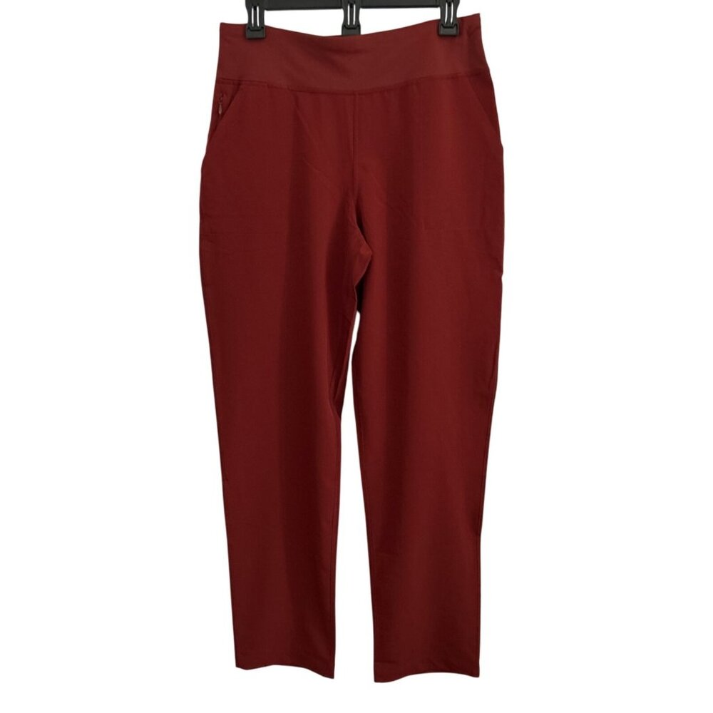 Lands End Rust Colored Elastic Waist Stretch Pants Small Athleisure Activewear
